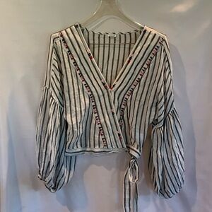 En Crème Striped Top size M